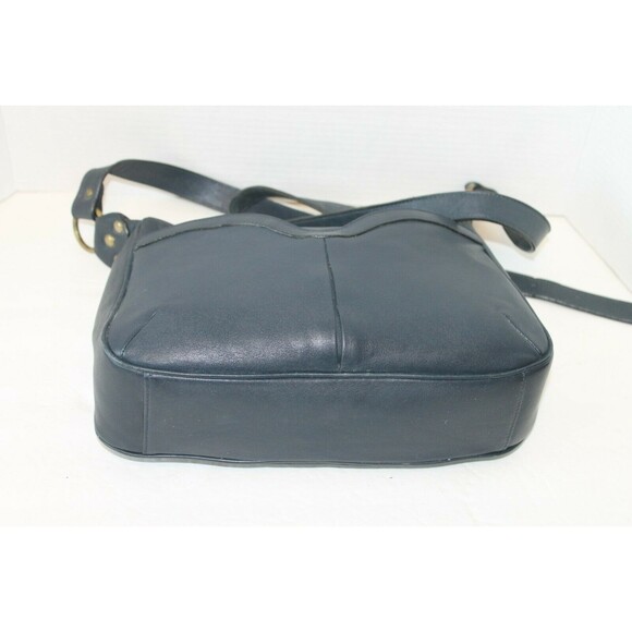 Etienne Aigner Shoulder Bag Vintage Black Leather Purse Double Compartments - Picture 8 of 9